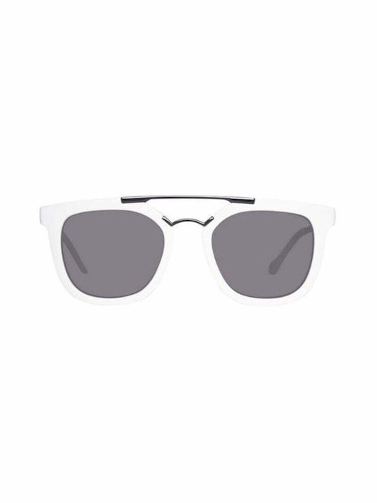 Benetton Men's Sunglasses with White Plastic Frame and Gray Lens BE992S 03