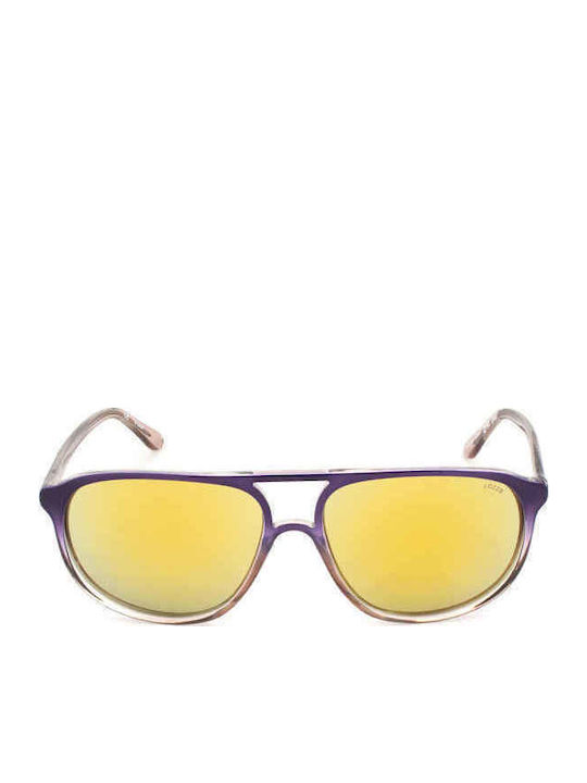 Lozza Unisex Sunglasses with Black Plastic Frame and Yellow Lens SL1872 0N76