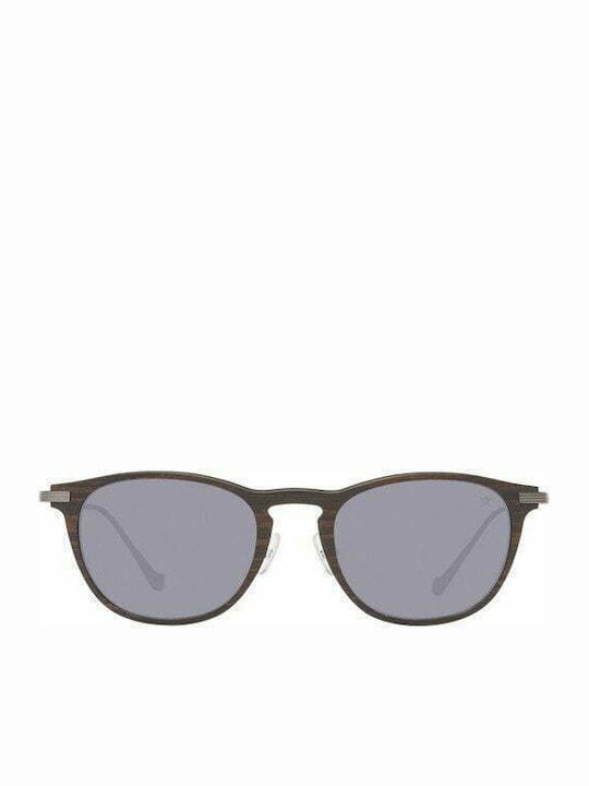 Hackett Bespoke Men's Sunglasses with Brown Frame and Gray Lens HSB862-101