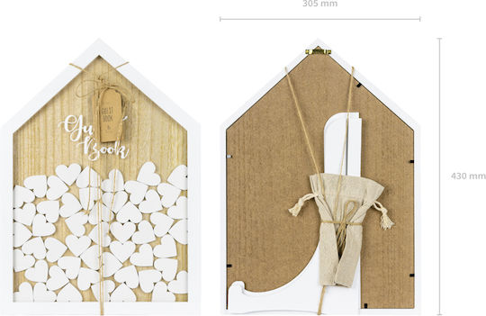 PartyDeco Haus Wunschzettel mit Einhorn Thema aus Holz