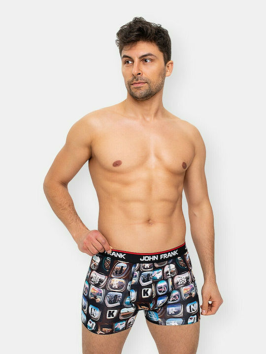 John Frank Herren Boxershorts Mehrfarbig mit Mustern 1Packung