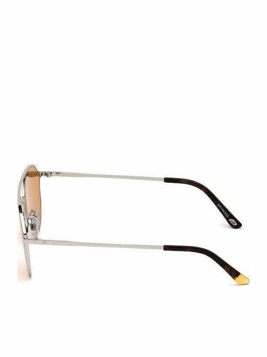 Web Unisex Ochelari de soare cu Argintiu Cadru și Galben Lentilă WE0208 16E