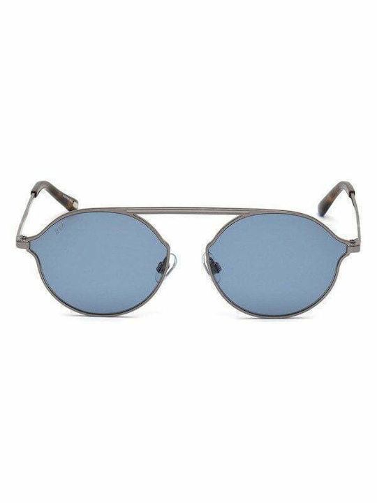 Web Sunglasses with Gray Metal Frame and Blue Lens WE0198 08V