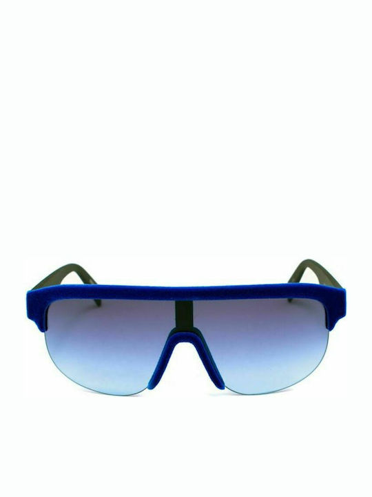 Italia Independent Men's Sunglasses with Blue Plastic Frame and Blue Gradient Mirror Lens 0911V.022.000