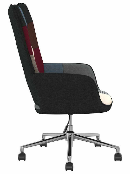 Swivel Visitor Chair with Arms & Wheels 328205 Πολύχρωμη 61.5x69x94.5cm
