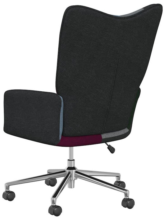 Swivel Visitor Chair with Arms & Wheels 328205 Πολύχρωμη 61.5x69x94.5cm