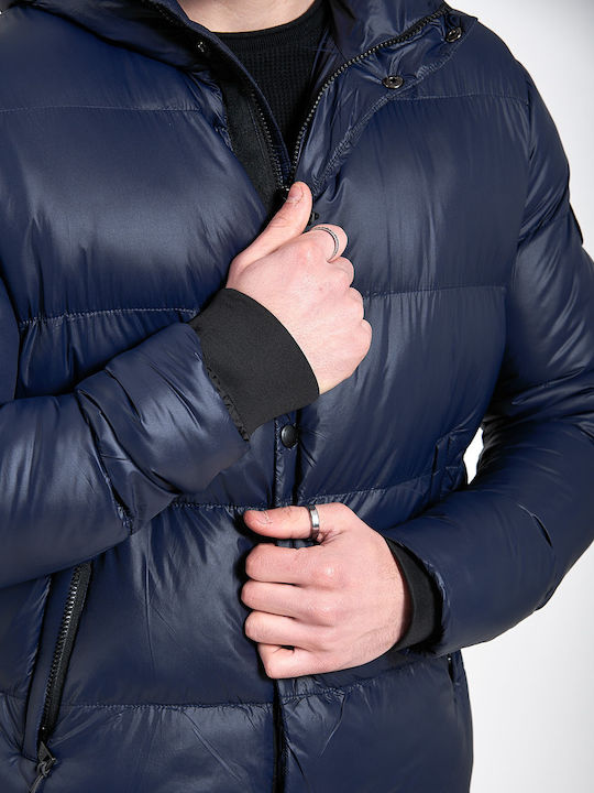 Χειμωνιάτικο Μπουφάν Puffer Navy Μπλε