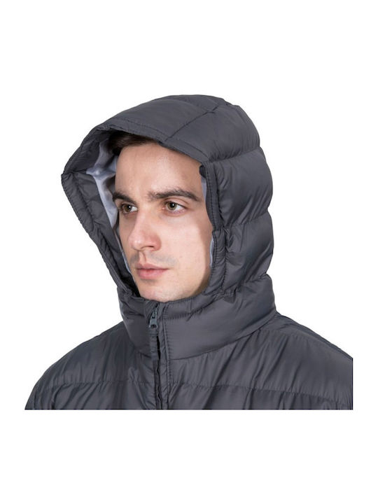 MAJKCAN20007 Χειμωνιάτικο Μπουφάν Puffer Grey / Black