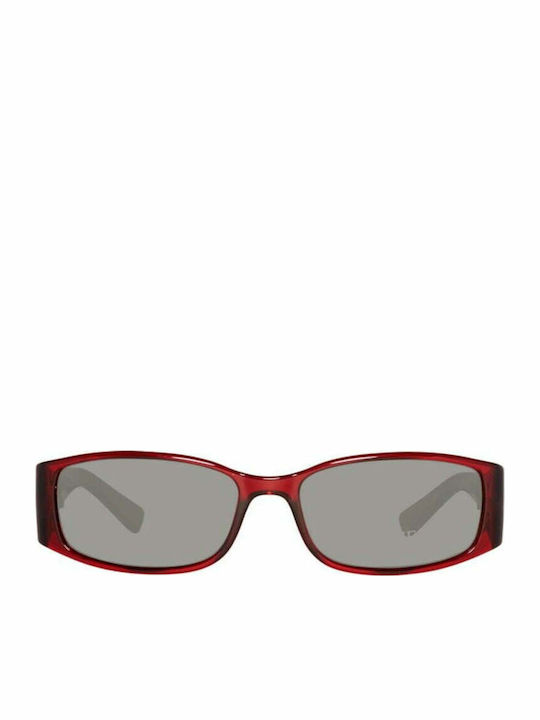 Guess Women's Sunglasses with Red Horn-Rimmed Frame and Grey Gradient Lenses GU7259 F63