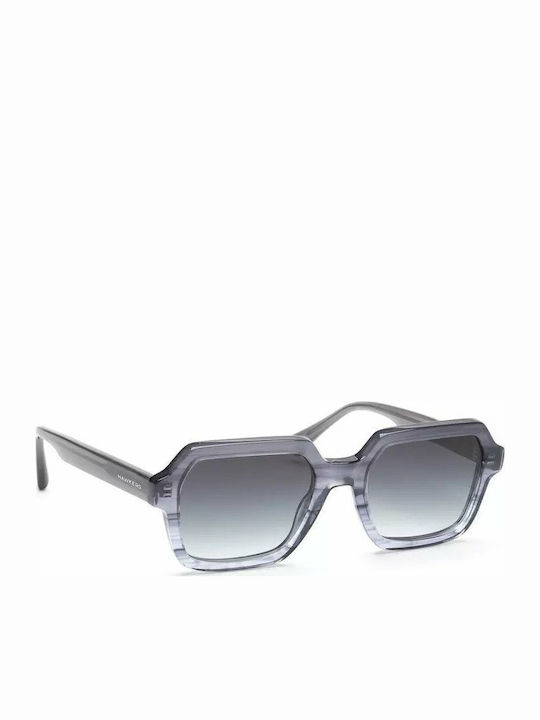 Hawkers Minimal Women's Sunglasses with Gray Plastic Frame and Gray Gradient Lens