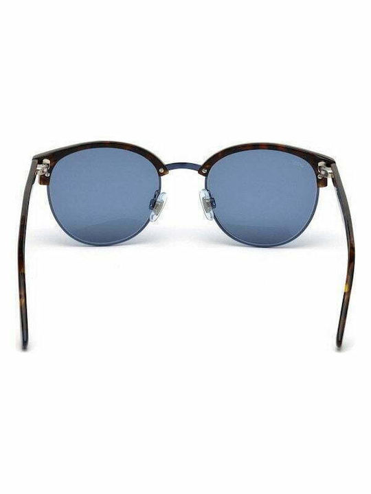 Web Sunglasses with Brown Tartaruga Frame and Blue Lens WE0235 91V