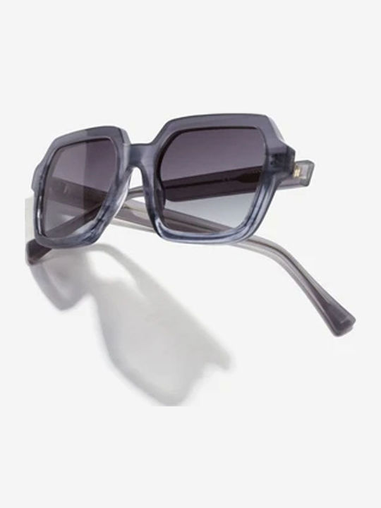 Hawkers Minimal Women's Sunglasses with Gray Plastic Frame and Gray Gradient Lens