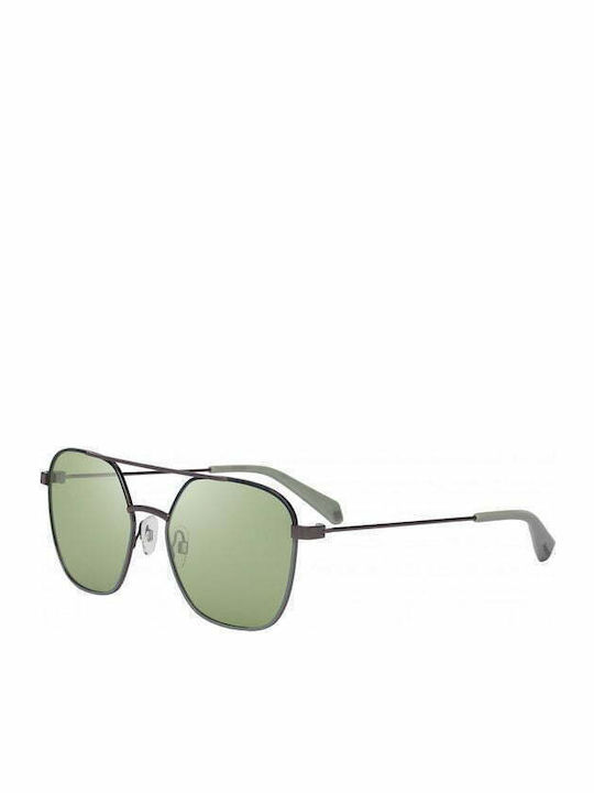Polaroid Sonnenbrillen mit Silber Rahmen und Grün Polarisiert Linse PLD6058/S 1EDUC