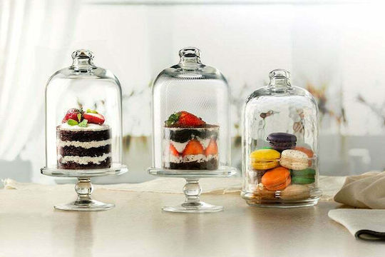 Espiel Φοντανιέρα Γυάλινη Midi Patisserie με Καπάκι 12x12x19cm Espiel Φοντανιέρα Γυάλινη Midi Patisserie με Καπάκι 12x12x19cm