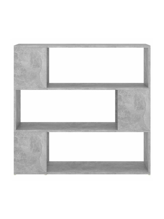 Shelving Unit Floor Grey Concrete 100x24x94cm