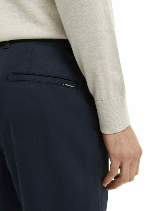 Fave Pantaloni Chino Elastic În Fit Regular Albastru Marin