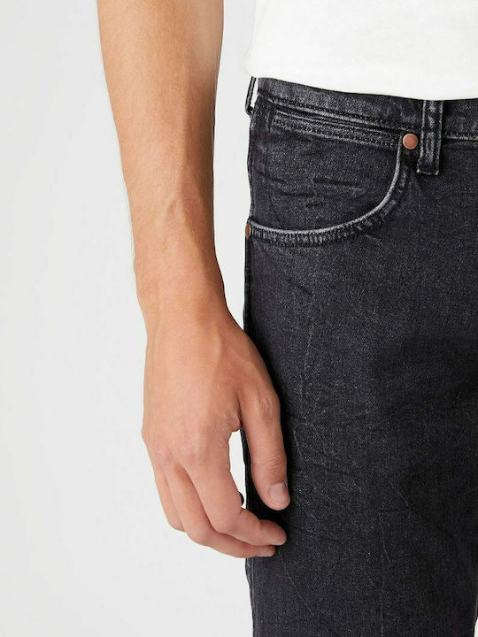 Larston Men's Elastic Slim Fit Jeans Black