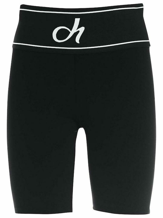 Schulung Frauen Fahrrad Leggings Hochgeschnitten Schwarz