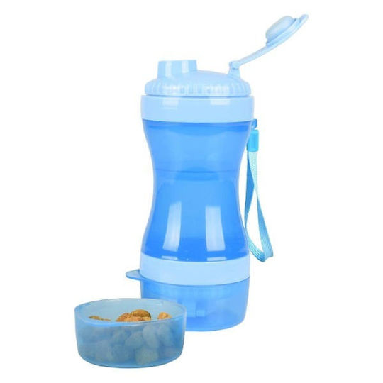 Flamingo Travelling Cup 2 in 1 Μπουκάλι Φαγητού & Νερού για Σκύλο & Γάτα 260ml σε Λευκό Χρώμα