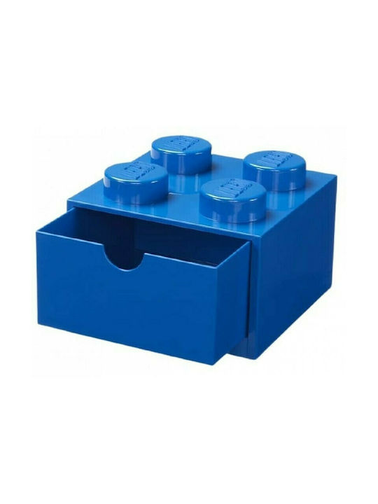 LEGO Детска кутия за съхранение от пластмаса 4 Knobs Син 25x25x18см 1бр 5005403