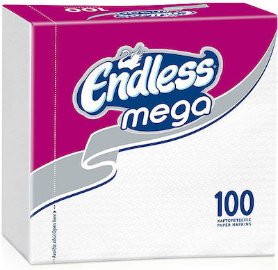 Endless 100 Napkins White 33x33cm