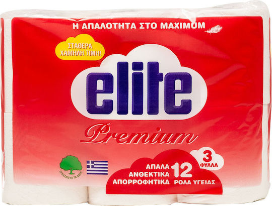Elite Premium Toilet Paper 12 Rolls 3 Ply (75gr/Roll)