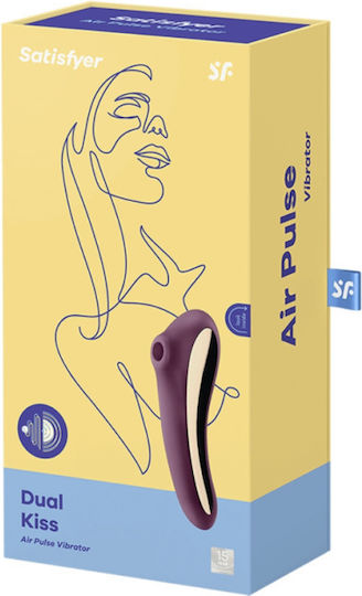 Satisfyer Dual Kiss Sauger Vagina mit Vibration Wine Red 1Stück