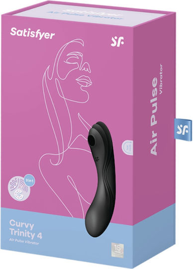 Satisfyer Curvy Trinity 4 Αναρροφητής Αιδοίου με Δόνηση Black
