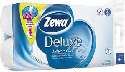 Zewa Deluxe Toilettenpapier 8 Rollen 3 Blätter (96gr/Rolle)