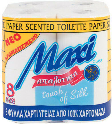 Maxi Super Touch Silk Χαρτί Υγείας 2 Ρολά 2 Φύλλων (150gr/Ρολό)