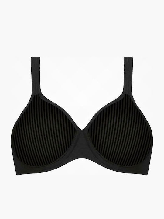 Bra without Padding Underwire Black