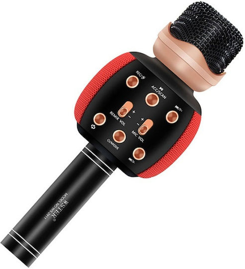 WSTER Microfon Karaoke fără fir WS2911 829114 WS-2911 în Culoare Roșu