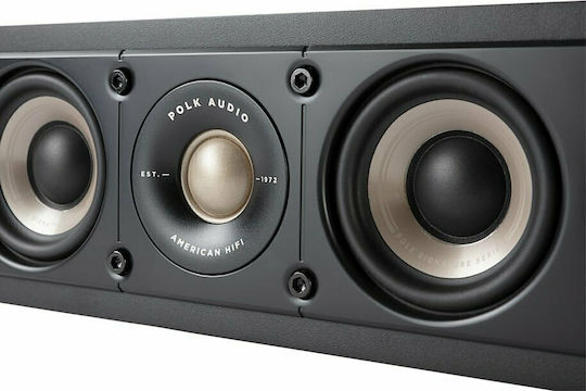 Polk Audio S35 Ηχείο Hi-Fi Κεντρικό 150W 2 Δρόμων Π61.98xΒ15.49xΥ10.48εκ. Μαύρο