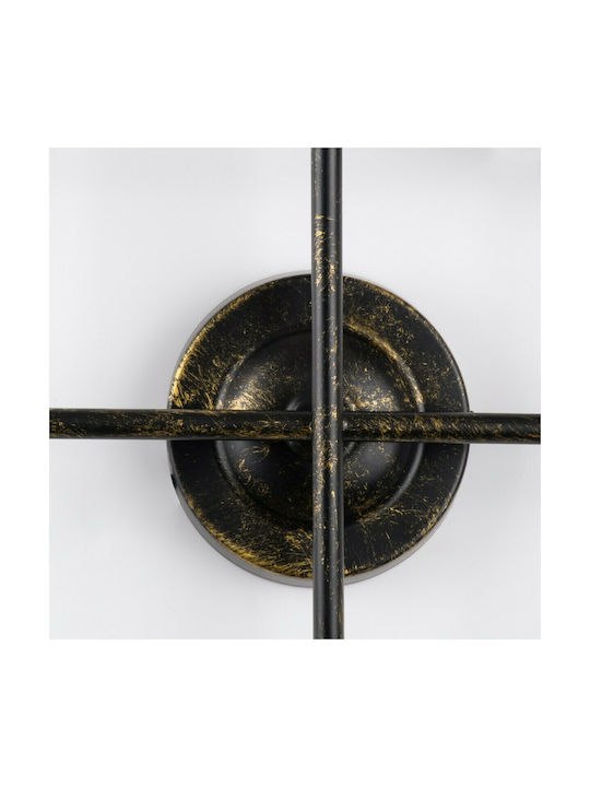 GloboStar Piping Industrial Wall Lamp with E27 Lamp Bulb Base Bronze 40.5x52cm