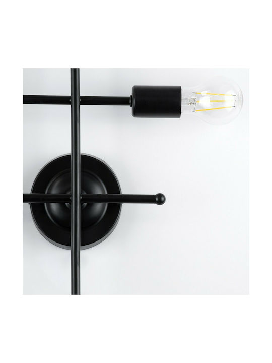 GloboStar Piping Vintage Lamp Wall with Socket E27 Black 40.5x52cm