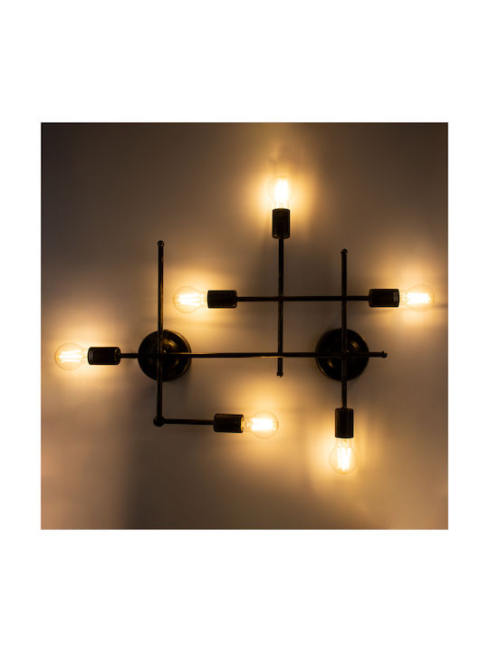 GloboStar Piping Vintage Wall Lamp with Socket E27 Bronze Width 66cm