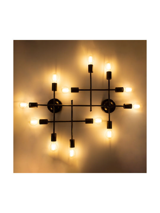 GloboStar Piping Vintage Wall Lamp with Socket E27 Bronze Width 78.5cm