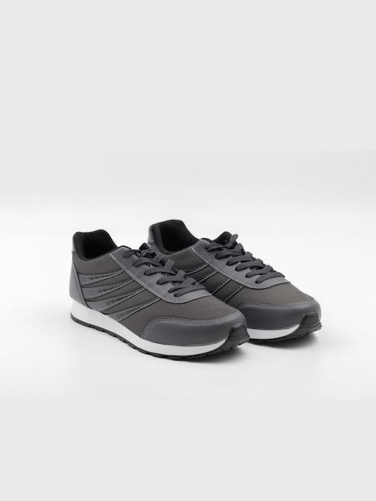 SNEAKERS WITH LACES, CODE: MS-6 GREY