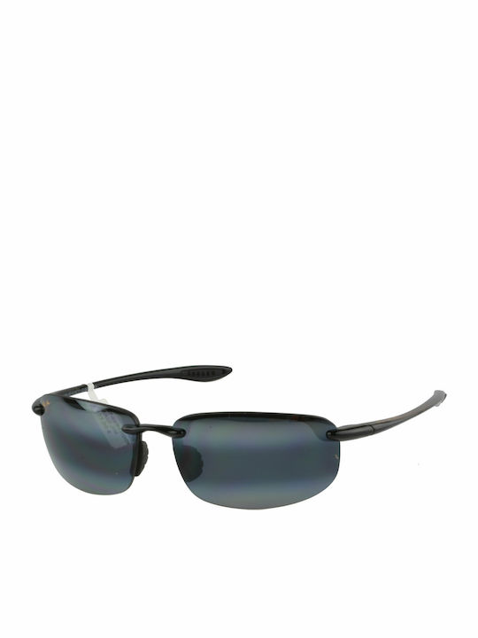 Maui Jim Ανδρικά Γυαλιά Ηλίου με Μαύρο Κοκκάλινο Σκελετό και Μαύρο Ντεγκραντέ Polarized Καθρέφτη Φακό 407-02