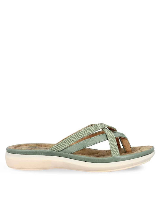 Parex Women's Flat Sandals in Green Color