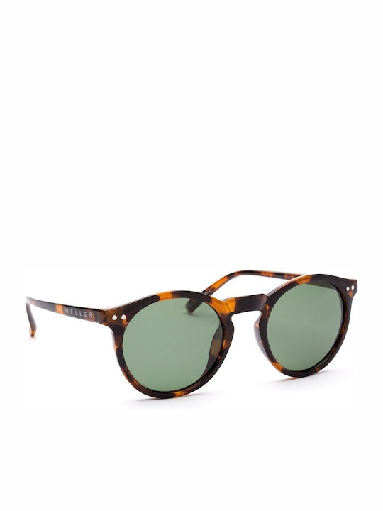 Meller Kubu Unisex Sunglasses with Brown Plastic Frame and Green Lens K-TIGOLI