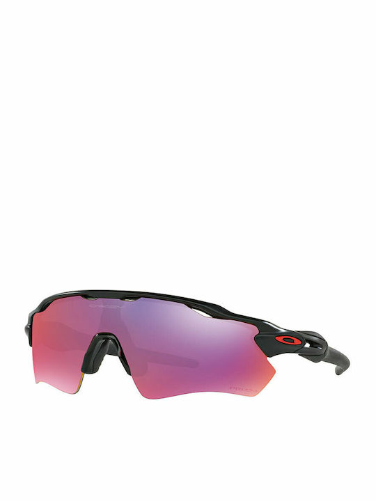 Oakley Radar Ev Path Ανδρικά Γυαλιά Ηλίου με Μαύρο Κοκκάλινο Σκελετό και Μωβ Καθρέφτη Φακό OO9208-46