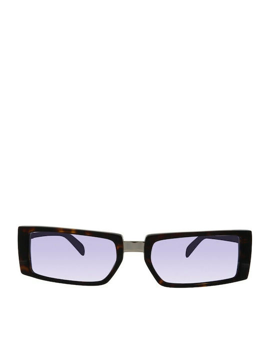Emilio Pucci Women's Sunglasses with Brown Tartaruga Frame and Purple Lens EP0126 52Y