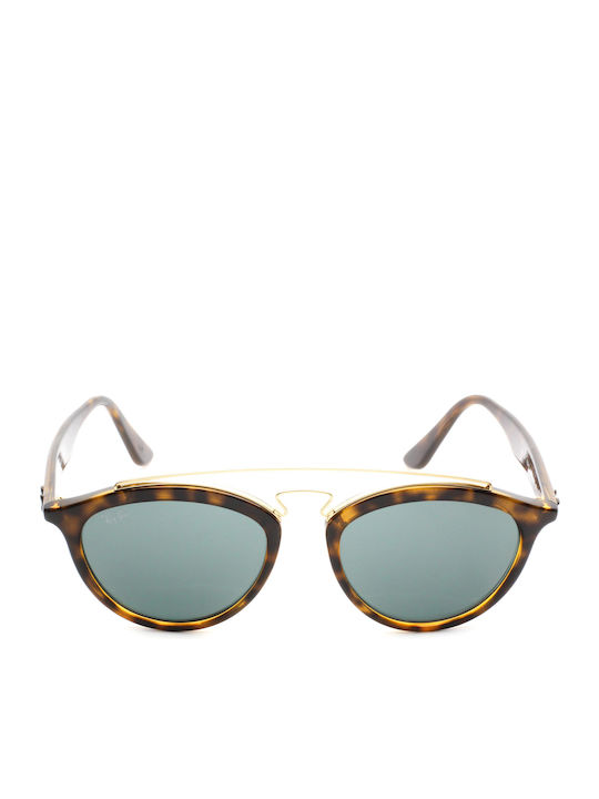 Ray Ban Gatsby II Unisex Sunglasses with Brown Tartaruga Plastic Frame and Green Lens RB4257 710/71