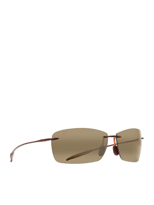 Maui Jim Lighthouse Men's Sunglasses with Brown Metal Frame and Brown Polarized Lens 423-26