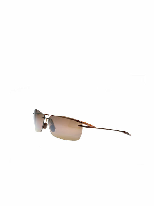 Maui Jim Lighthouse Men's Sunglasses with Brown Metal Frame and Brown Polarized Lens 423-26