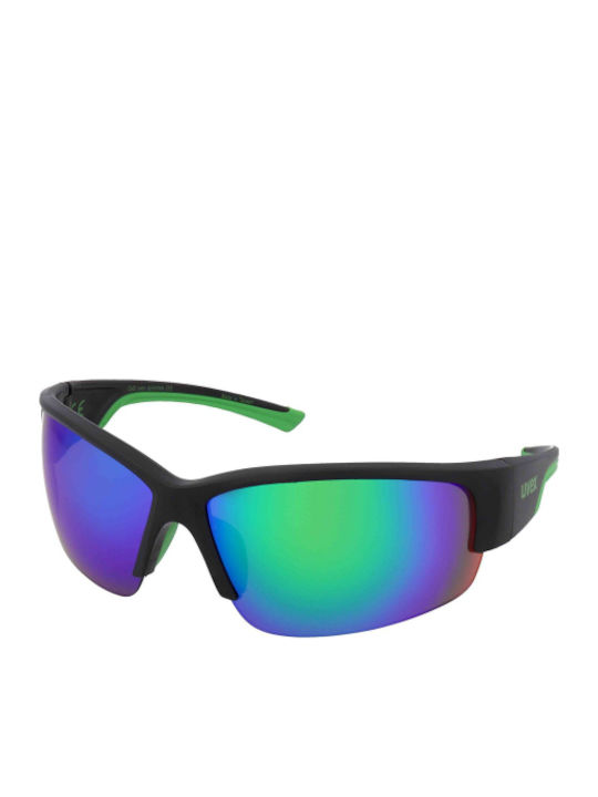 Uvex Sportstyle 215 Men's Sunglasses with Black Plastic Frame and Black Lens S5306172716