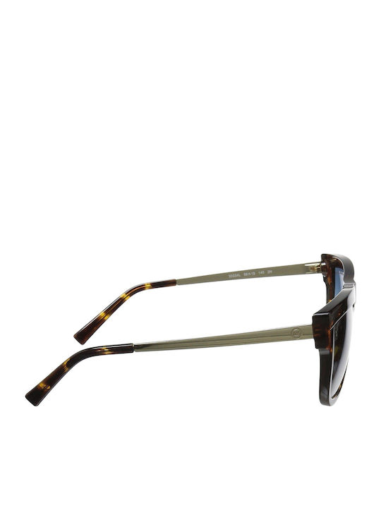 Michael Kors St.kitts Women's Sunglasses with Brown Tartaruga Frame and Blue Gradient Lens MK2073 33334L