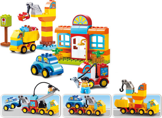 Snainter Building Blocks Factory for 3+ Years 68 Pieces
