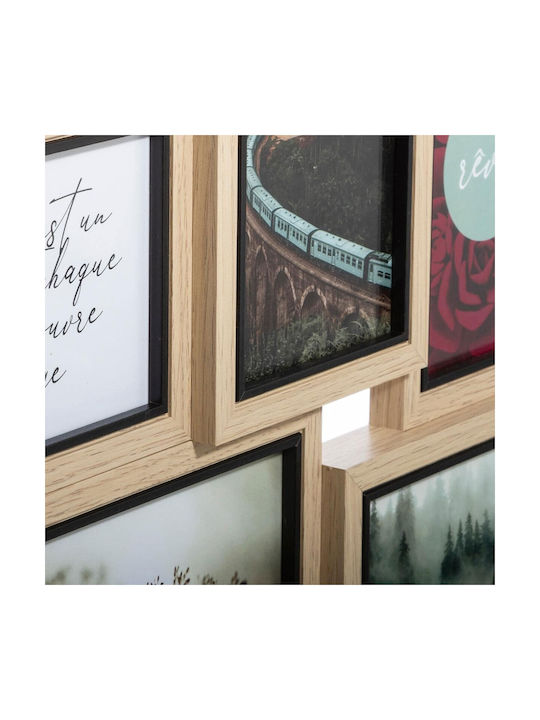 Kyle Multi Picture Frame Wall 10 Photos Wooden Brown
